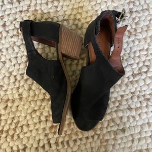 Lucky Brand 6.5 open toe bootie - slightly worn